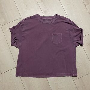 RVCA Maroon Pocket Tee